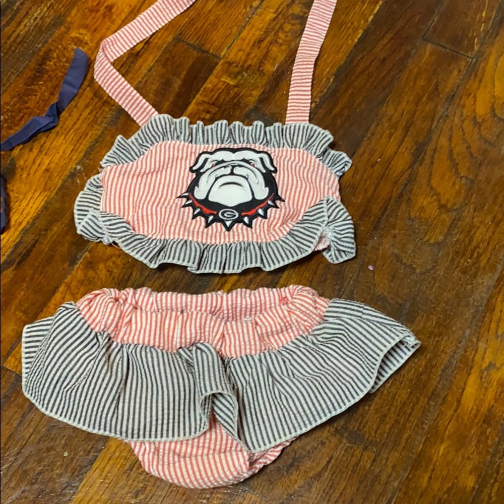 3t Georgia bulldogs swim suit smocked